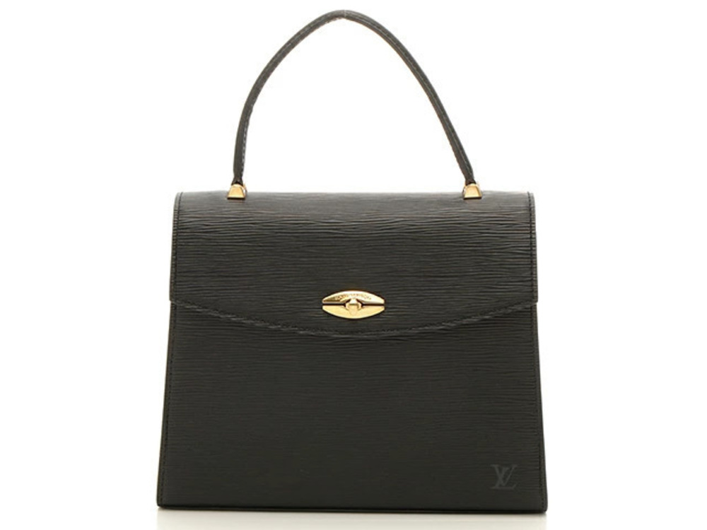 LOUIS VUITTON Handbag Malesherbes Epi Noir Black